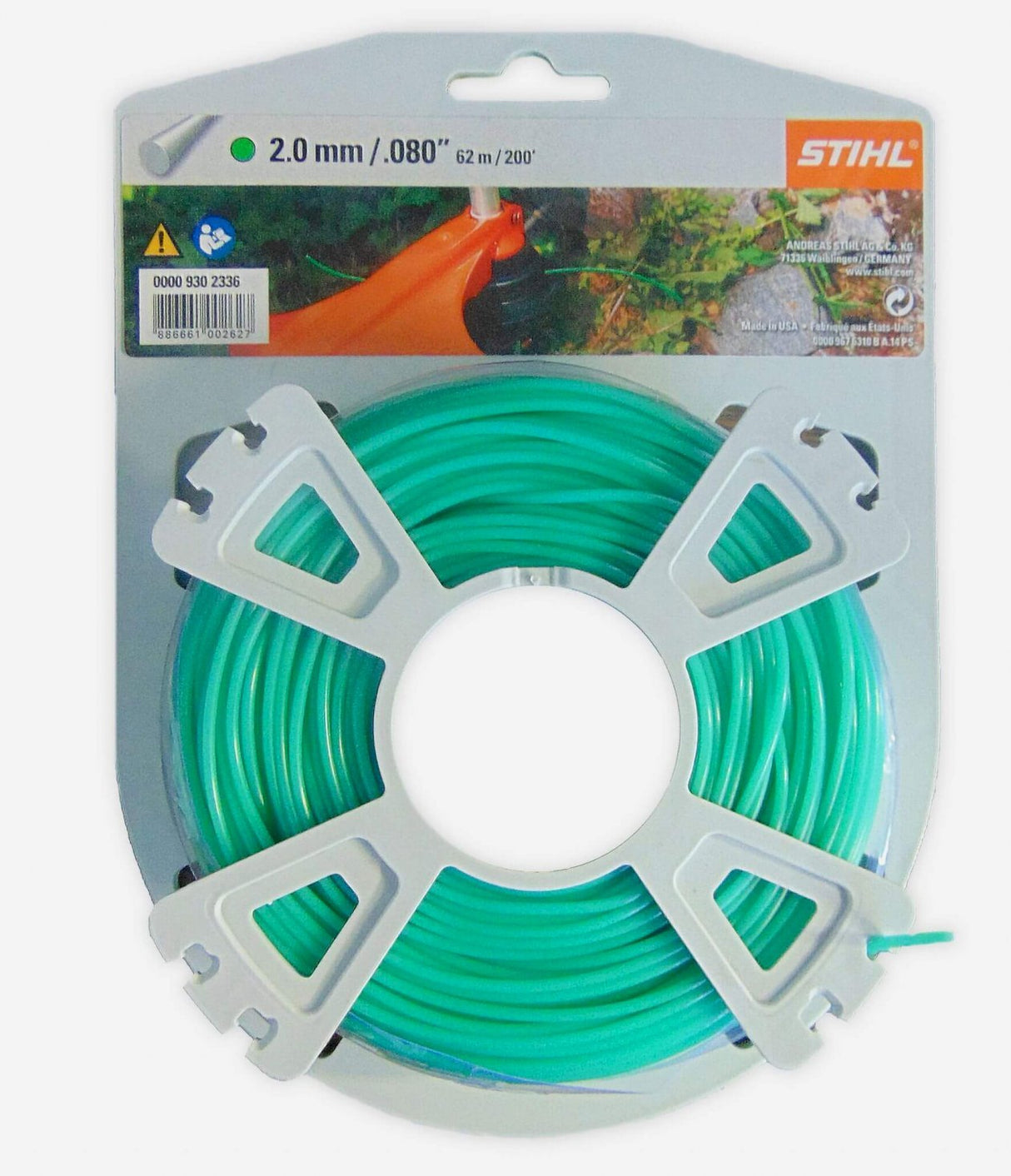 Stihl Nylon Line Green 2.0 X 60M 00009302336 - LAWNMOWER /STRIMMER PARTS - Beattys of Loughrea