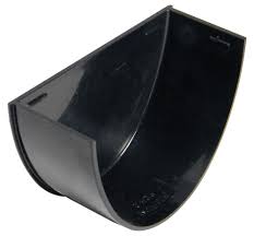 Gutter Black Round Stopend Int Re2