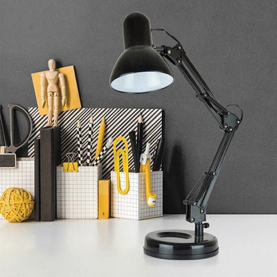 Lloytron Homelife Swing Poise Desk Lamp - Black Chrome