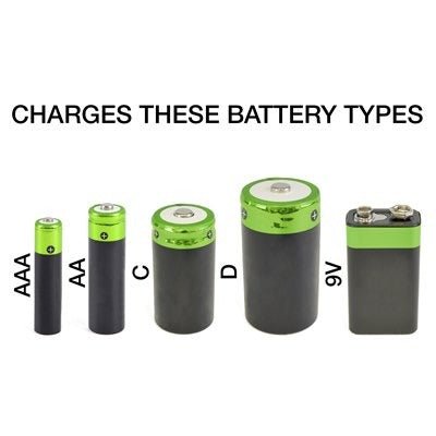 Lloytron Universal AA/AAA/C/D+9v Battery Charger for NiMH - BATTERY CHARGERS - Beattys of Loughrea