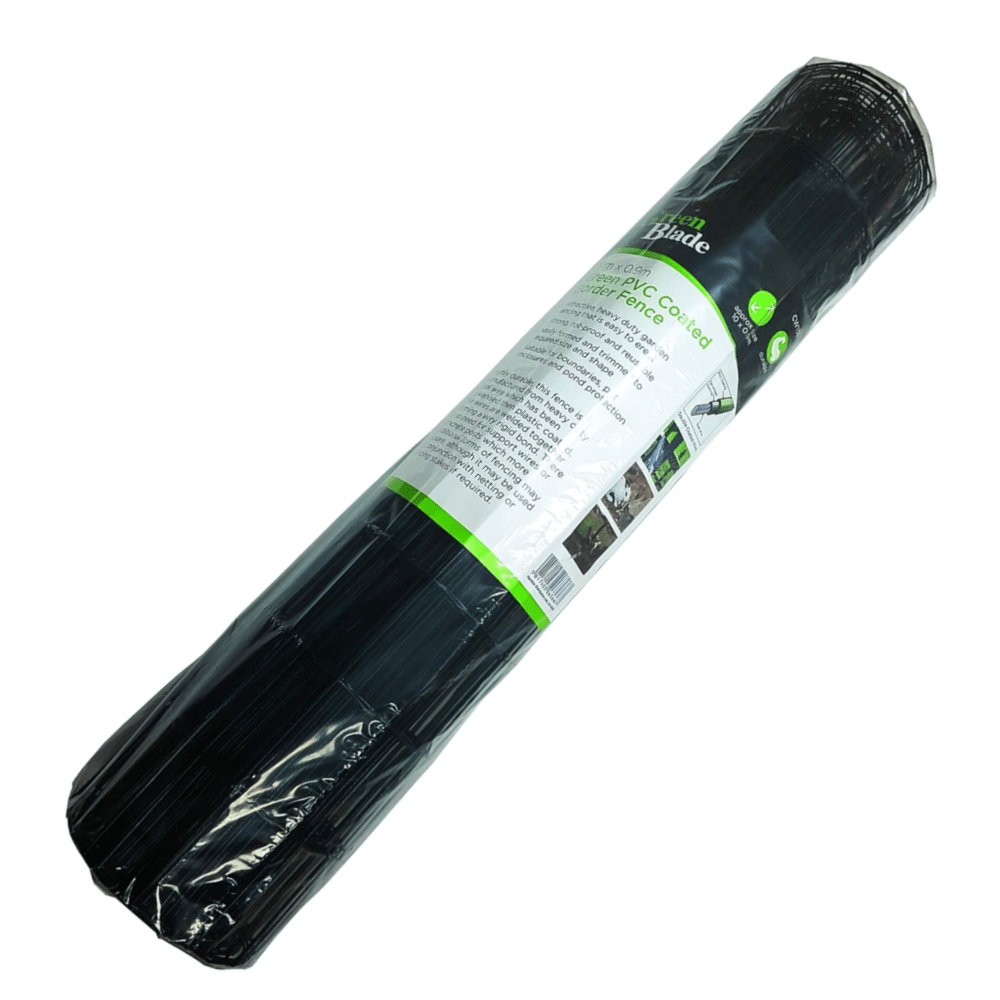 Green Blade 10 x 0.9m PVC Coated Garden Fence - Gree - NETTING, MESH, WEED BLOCK - Beattys of Loughrea