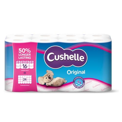 Cushelle Toilet Tissue 16 Equals 24 Regular Rolls - CLEANING - TOILET ROLL, PAPER TOWEL - Beattys of Loughrea