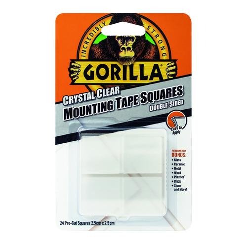 Gorilla Mounting Tape 2.5Cm Squares Clear - MASKING TP/CONTACT/DC FLR - Beattys of Loughrea