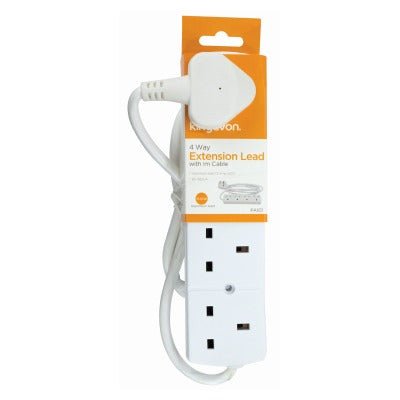 Kingavon 4 Way Extension Lead With 1m Cable BB - PA101 - EXTENSION LEADS/SOCKETS - Beattys of Loughrea