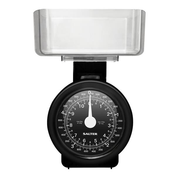 Salter Mechanical Kitchen Scales 5Kg - Black / Clear | 114Blk