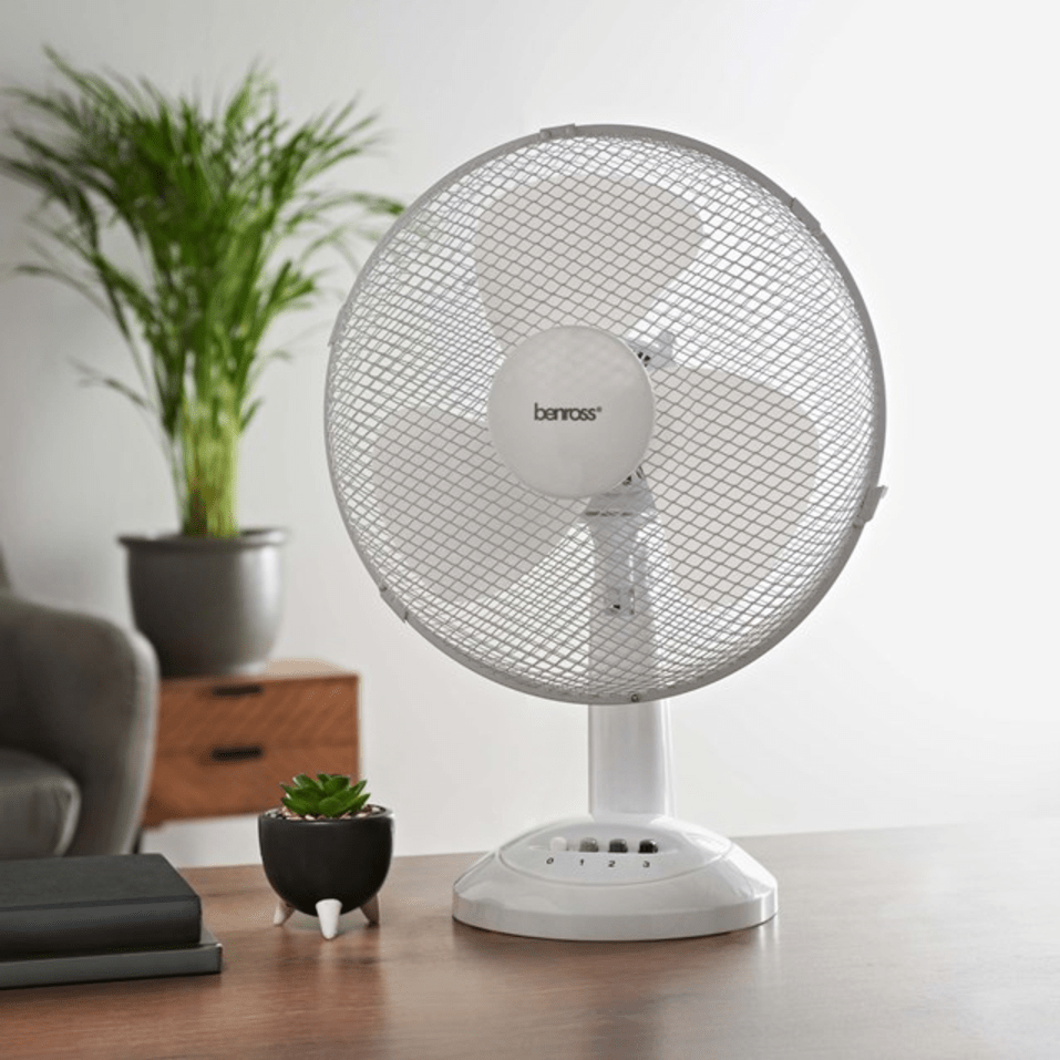 Benross 12" Desk Fan - FANS - Beattys of Loughrea