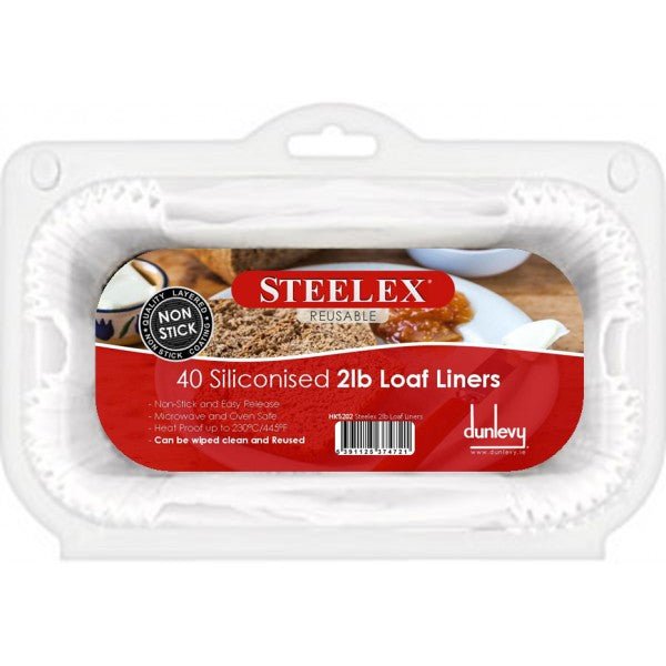 Steelex 2Lb Loaf Tin Liners - Pk 40 - BAKEWARE - Beattys of Loughrea