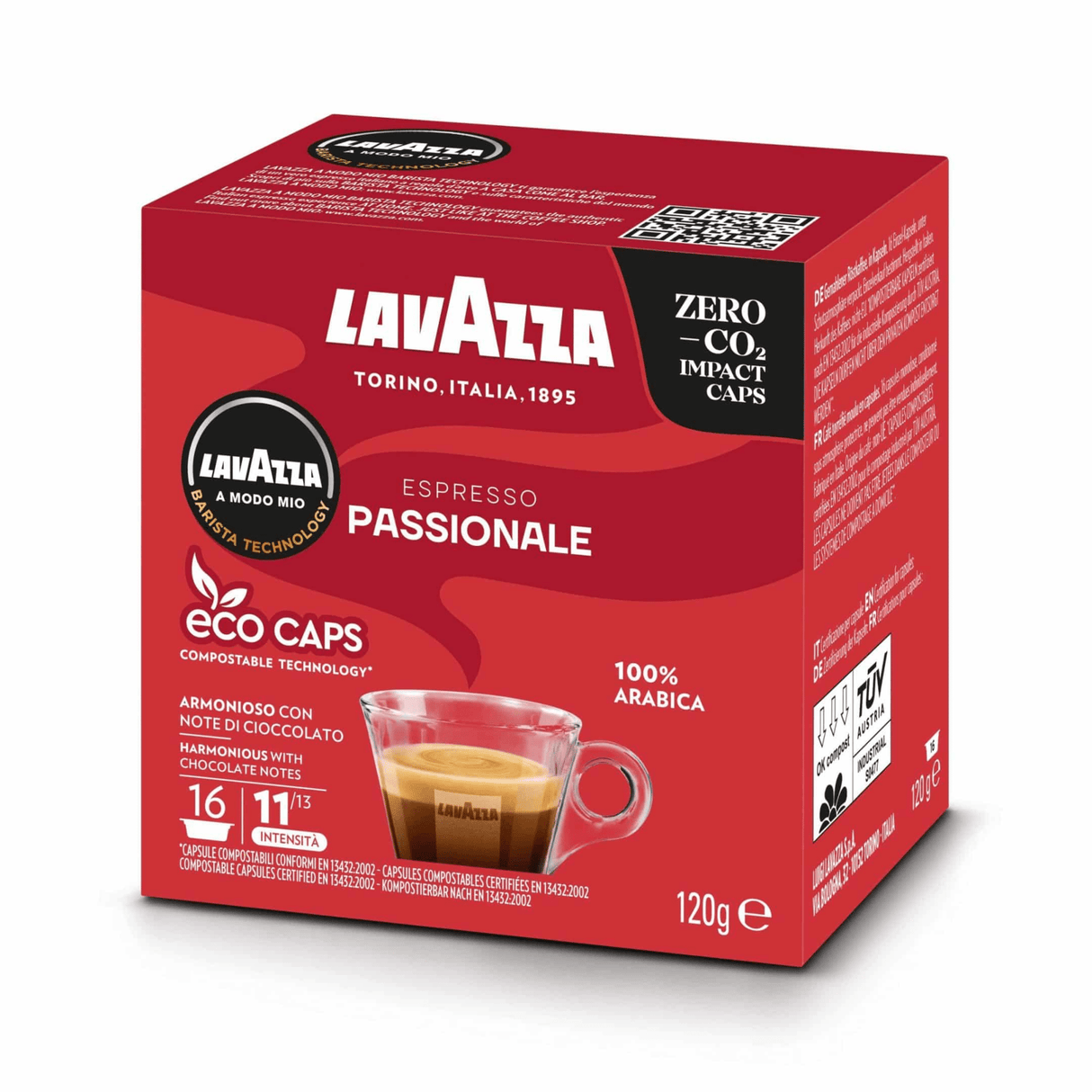 Lavazza A Modo Mio Passionale Compostable Coffee Capsules 16pk - DRINK, ZERO VAT - COFFEE TEA - Beattys of Loughrea