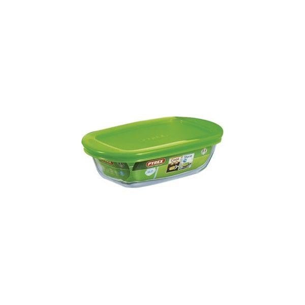 Pyrex Cook & Store 1.1L Oblong Box – Green Lid - KITCHEN HAND TOOLS - Beattys of Loughrea