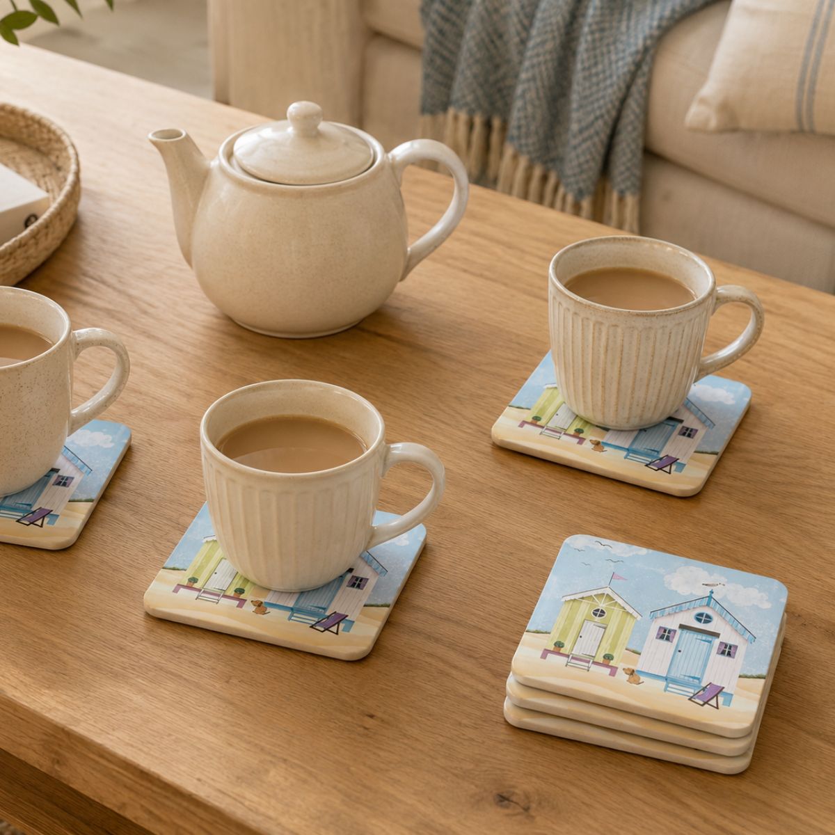 Denby Seaside 6 Piece Coaster Set - TABLEMATS/COASTERS - Beattys of Loughrea