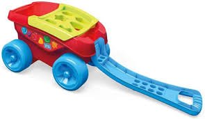 Mega Bloks Shapes Sorting Wagon Blue - Beattys of Loughrea | www.beattys.ie
