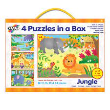 Jungle Puzzle - 4 In A Box - ART & CRAFT/MAGIC/AIRFIX - Beattys of Loughrea