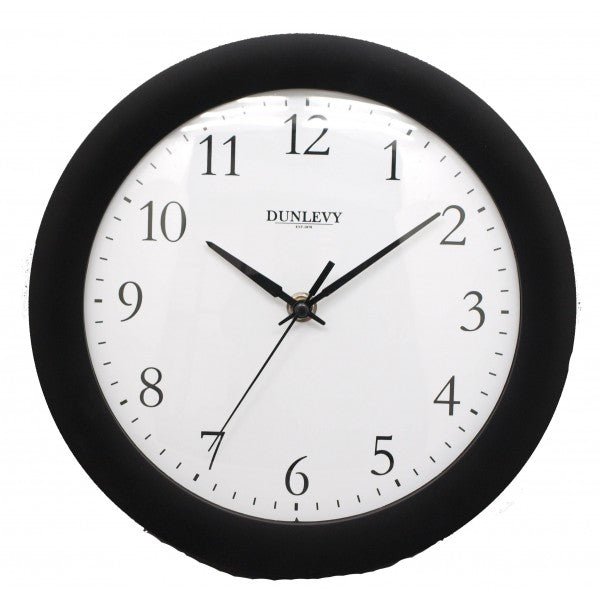 10" Plastic Wall Clock Black - CLOCKS - Beattys of Loughrea
