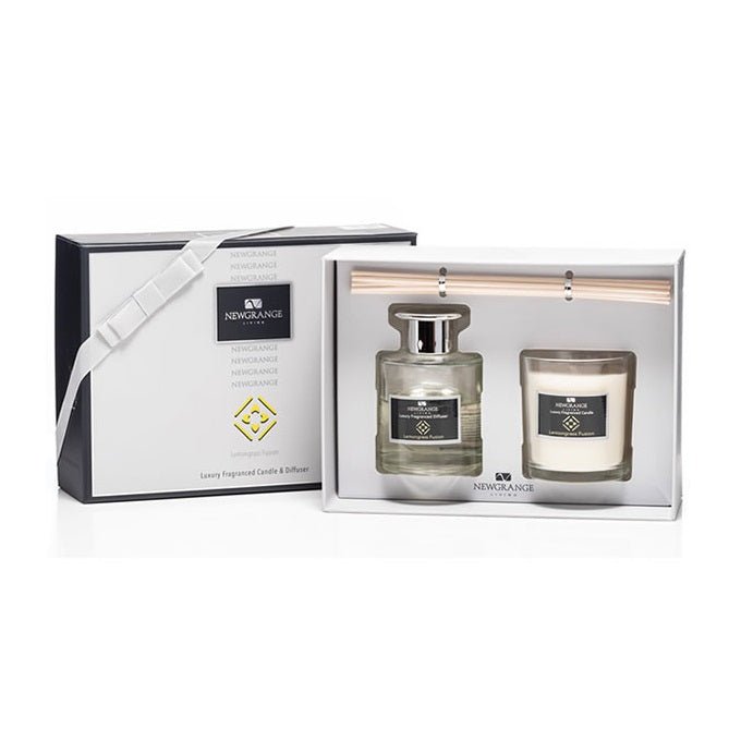 Newgrange Living Luxury Candle & Diffuser Set - Lemongrass Fusion - POT POURRI/AROMATHERAPY/OILS/DIFFUSER - Beattys of Loughrea