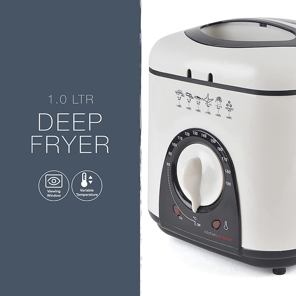 KitchenPerfected 1.0Ltr Compact Deep Fryer