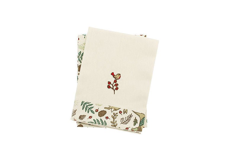 Woodland magic robin tea towel (set of 2) - APRON/GLOVE/TEXTILE - Beattys of Loughrea
