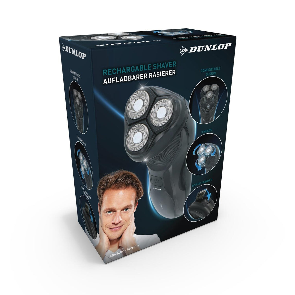 DUNLOP Rechargeable Shaver 3 - Heads - RAZORS & NOSE TRIMMERS - Beattys of Loughrea