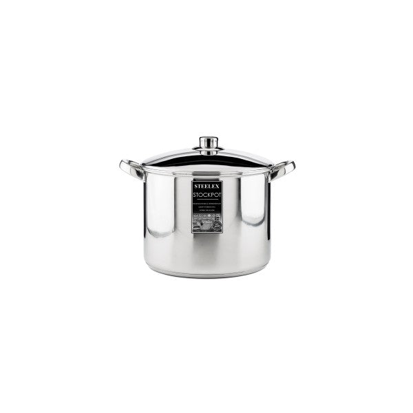 Steelex 24cm Stockpot - Steel Lid