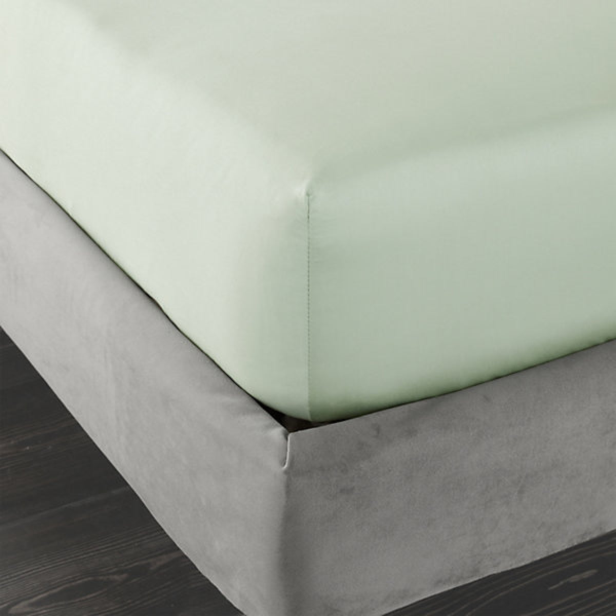 Bianca 400 Thread Count Cotton Sateen Double Fitted Sheet Green - SHEETS/VALANCE/MATTRESS COVER - Beattys of Loughrea