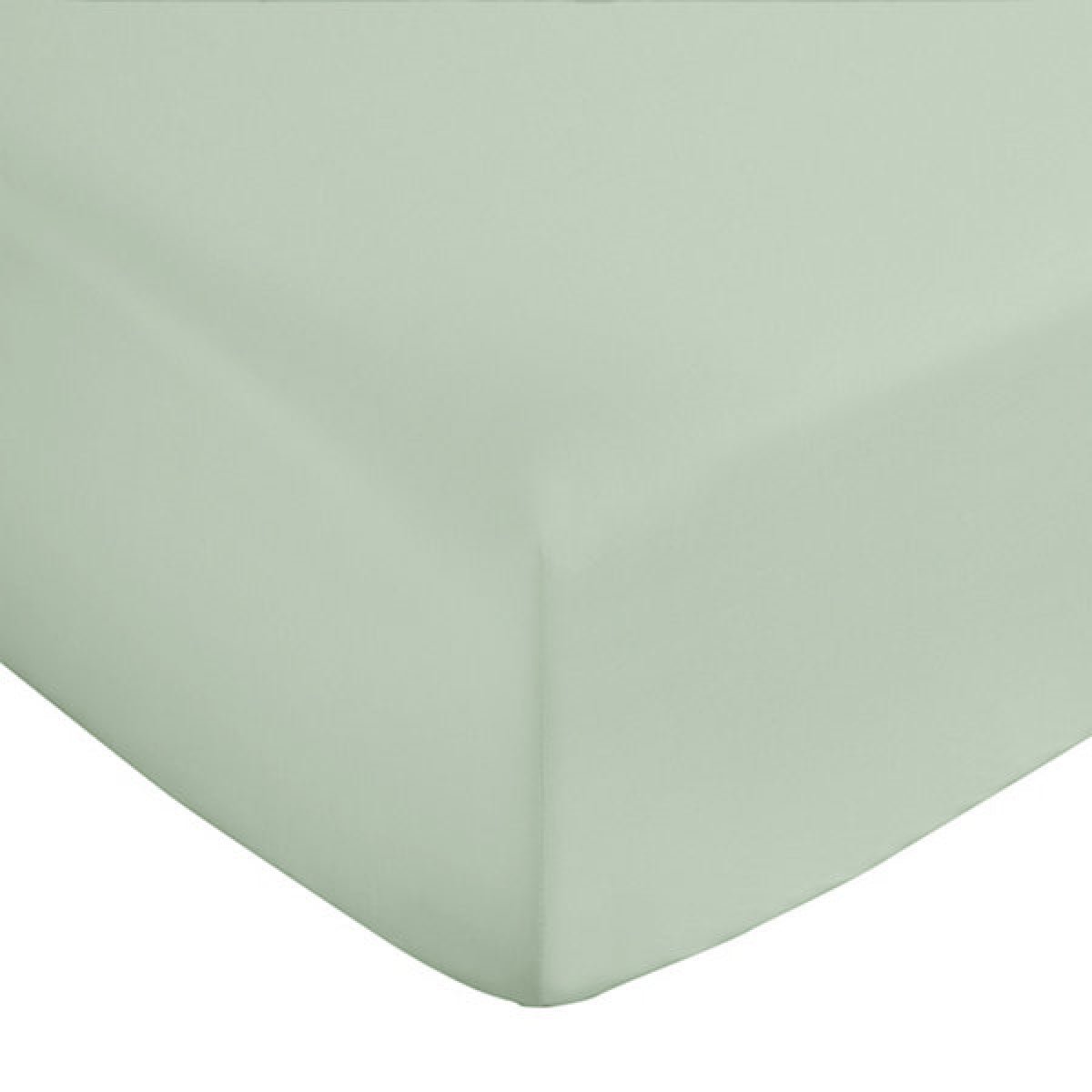 Bianca 400 Thread Count Cotton Sateen Double Fitted Sheet Green - SHEETS/VALANCE/MATTRESS COVER - Beattys of Loughrea
