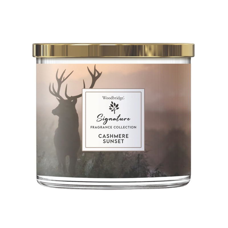 Cashmere Sunset Wax Tumbler Candle Jar by Woodbridge 410g - CANDLES - Beattys of Loughrea