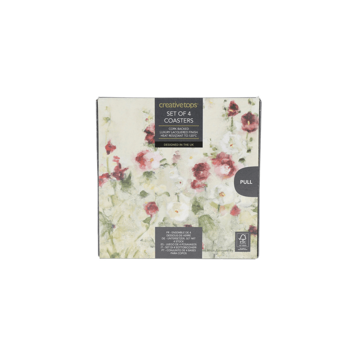 Creative Tops Wild Field Poppies Pack Of 4 Premium Coasters - TABLEMATS/COASTERS - Beattys of Loughrea