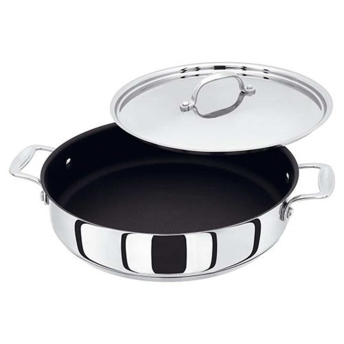 Stellar 7000 Profile 28cm Non-Stick Sauteuse Pan with Lid