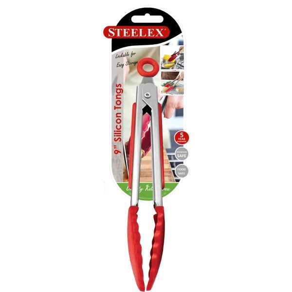 Silicone Tongs 9" – Steelex