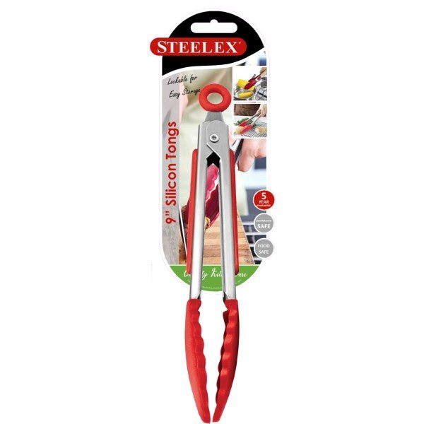 Silicone Tongs 9" – Steelex - KITCHEN HAND TOOLS - Beattys of Loughrea