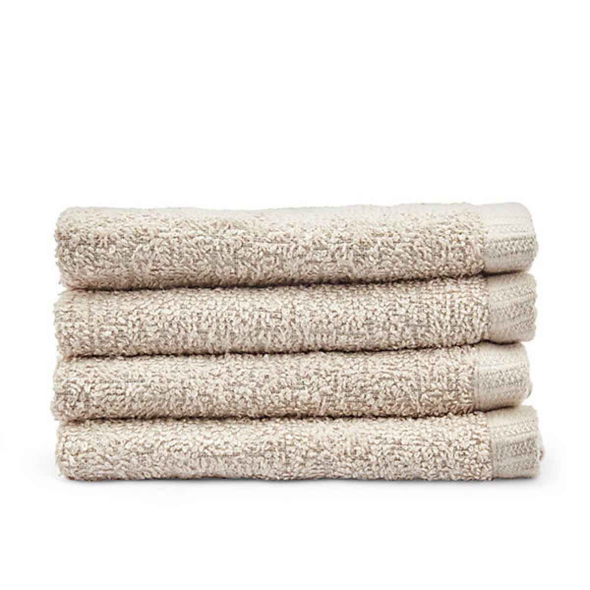 Catherine Lansfield Quick Dry Plain 30 x 30 cm Face Cloth 4 Pack Natural - SHEETS/VALANCE/MATTRESS COVER - Beattys of Loughrea
