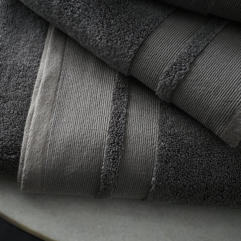 Content By Terence Conran Zero Twist Grey Cotton Modal Bath Sheet