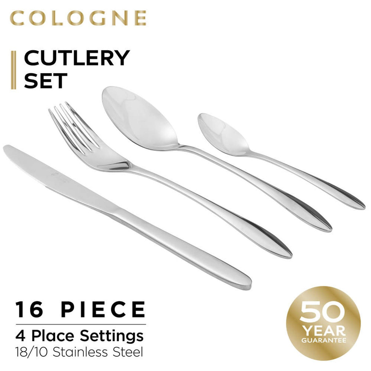 Russell Hobbs Cologne 16 Piece Stainless Steel Cutlery Set