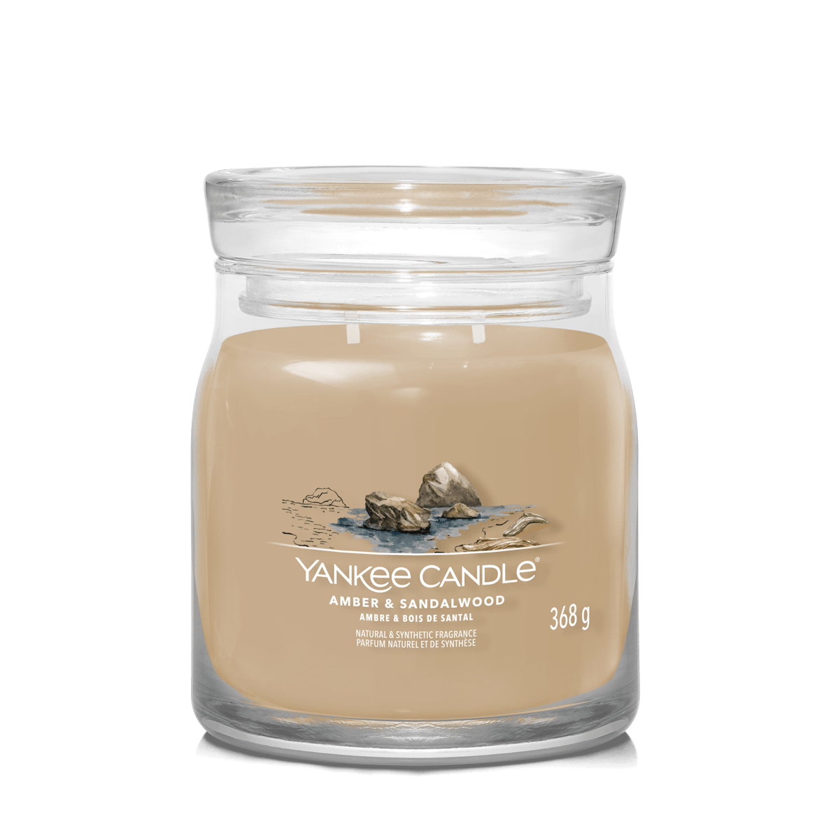 Amber & Sandalwood Signature Medium Jar Yankee Candle 368g - CANDLES - Beattys of Loughrea