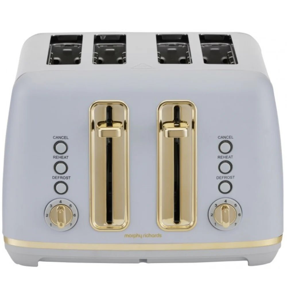 Morphy Richards Ascend Toaster | 4 Slice | Grey & Soft Gold | 244021 - Beattys of Loughrea | www.beattys.ie