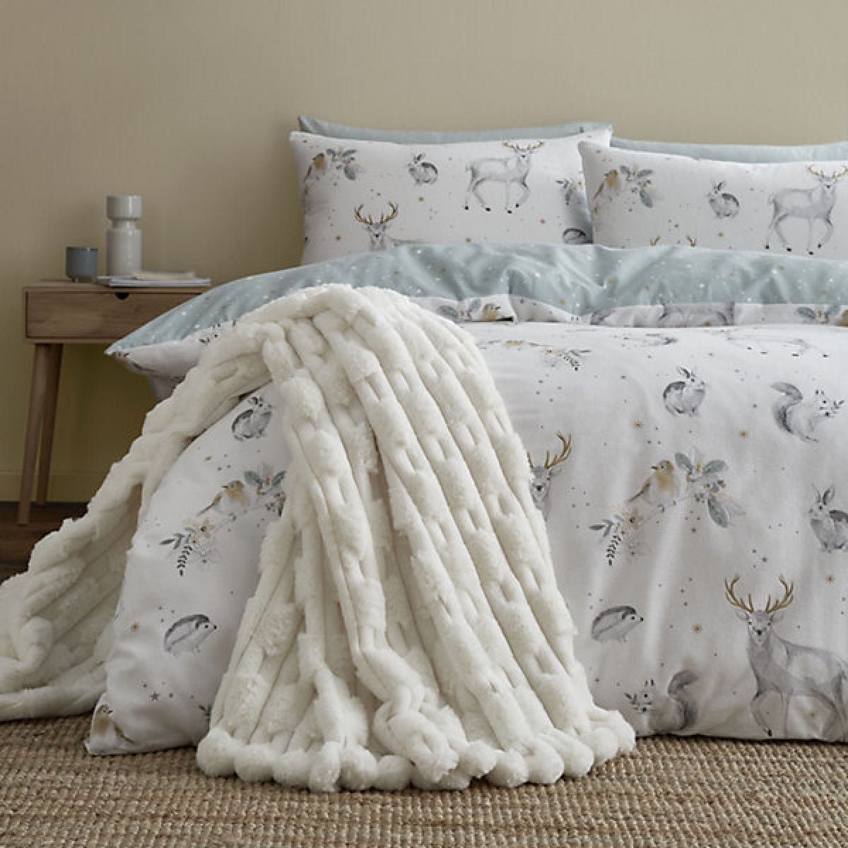 Bianca Carved Faux Fur Blanket Throw Cream - THROWS/BLANKETS - Beattys of Loughrea