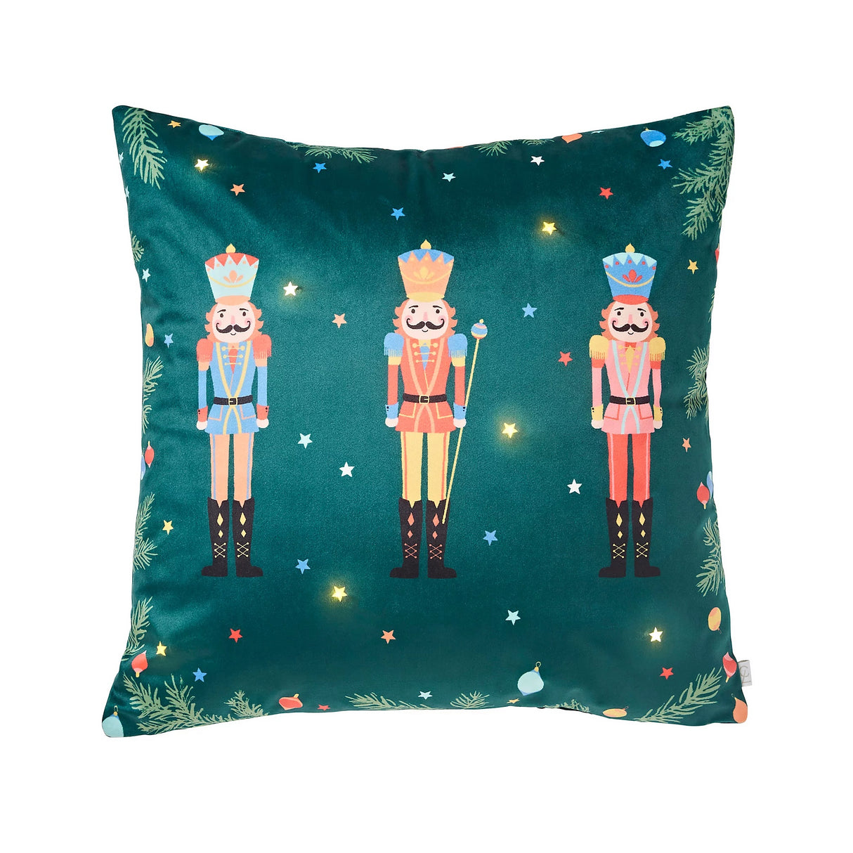 Catherine Lansfield Christmas Nutcracker Light Up Cushion - CUSHIONS/COVERS - Beattys of Loughrea
