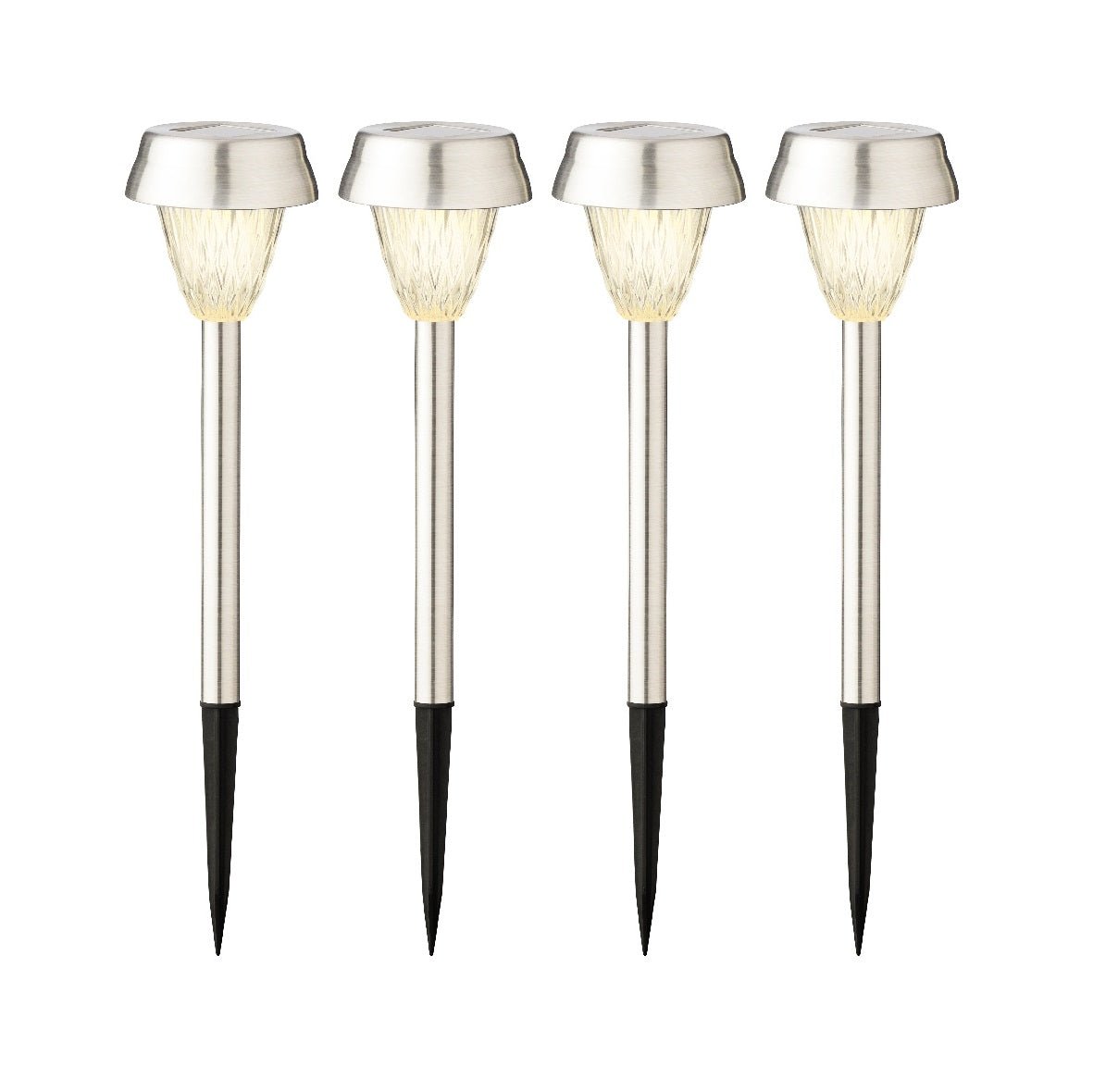 Set of 4 26cm Clear Solar Stake Lights - GARDEN ORNAMENTS INCL SOLAR - Beattys of Loughrea