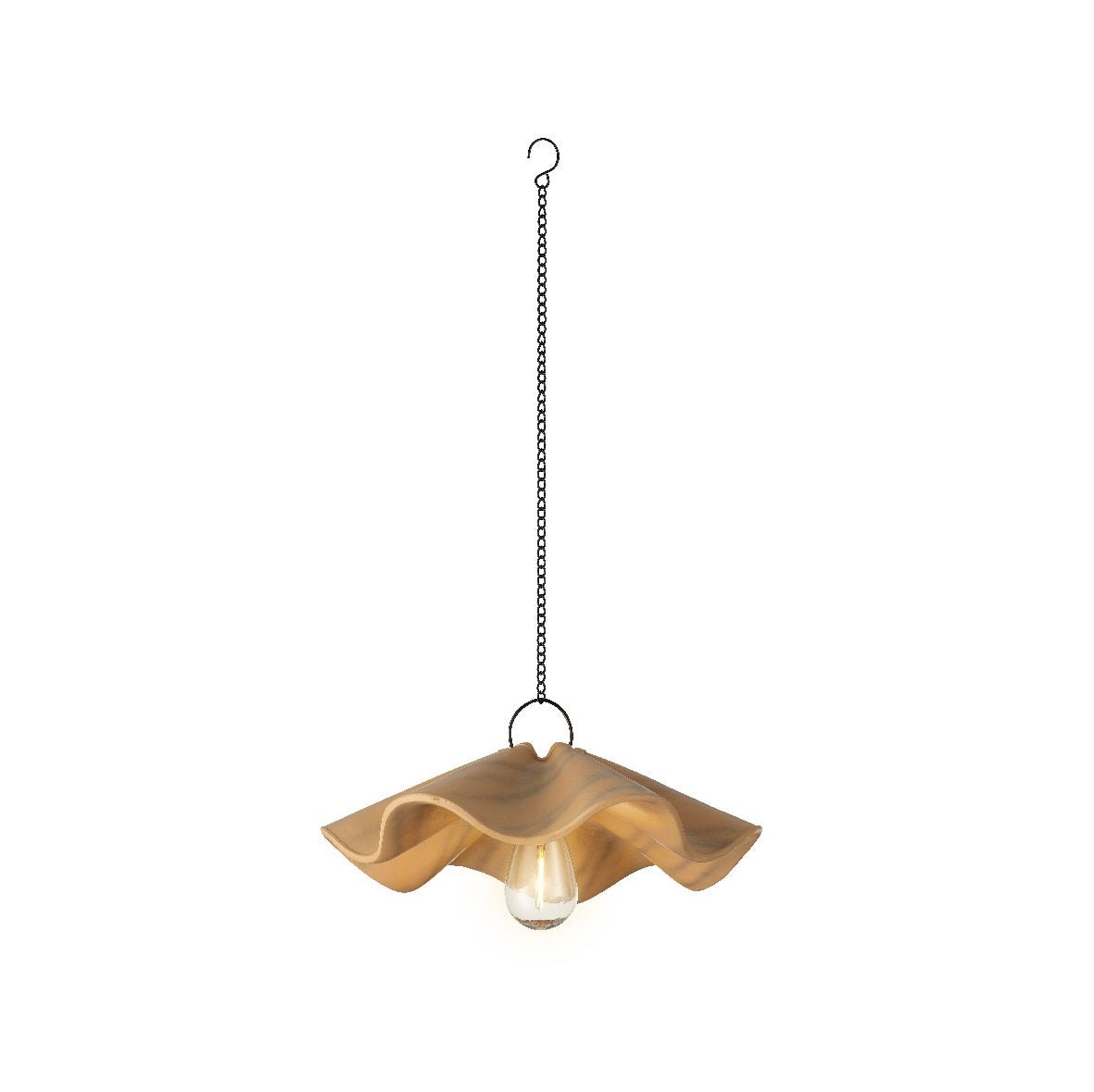 11.5x27cm Terracotta Polyresin Solar Hanging Light - GARDEN ORNAMENTS INCL SOLAR - Beattys of Loughrea