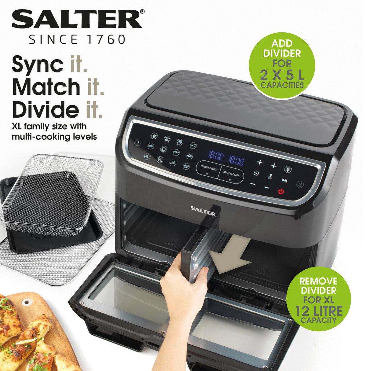 Salter Dual View Air Fryer Oven - 12L - DEEP FAT FRYERS/ AIR FRYER - Beattys of Loughrea