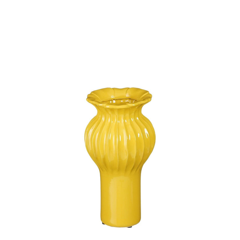Felipe Yellow Vase 30cm - POTTED PLANTS - DRY ORNAMENTAL - Beattys of Loughrea