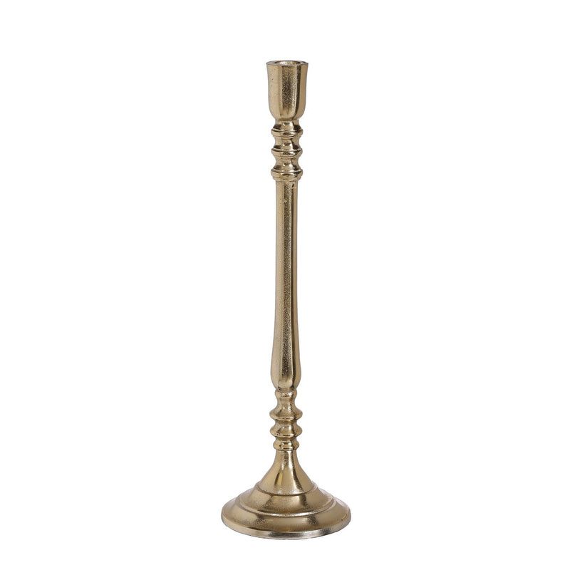 Rocco Candle Holder 40cm - Aluminium/Gold - CANDLE HOLDERS / Lanterns - Beattys of Loughrea