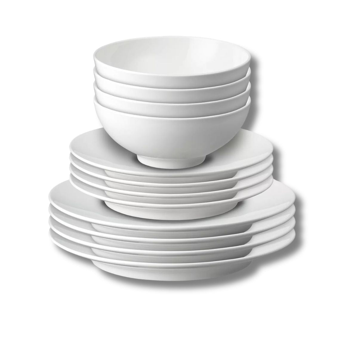 Denby Classic White Porcelain 12 Piece Dinnerware Set - TABLEWARE SETS - GENERAL - Beattys of Loughrea