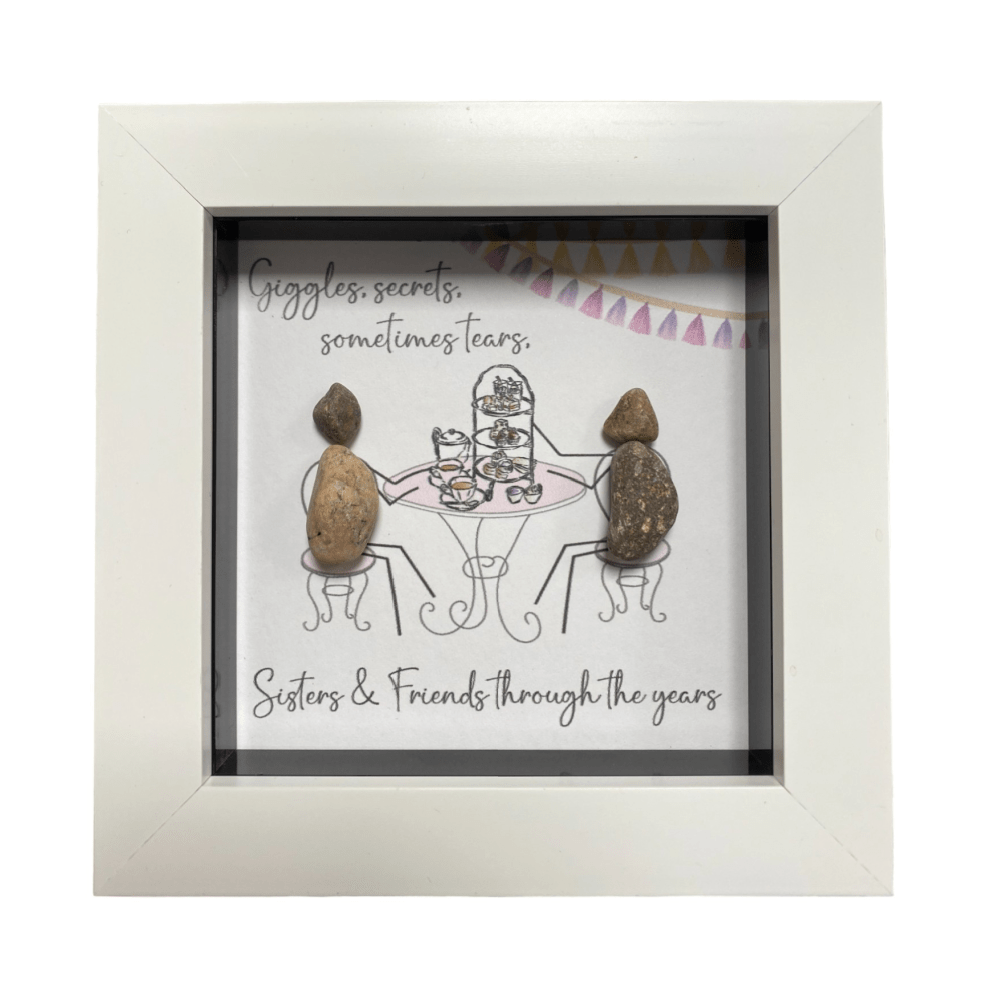 Mini Pebble Art Giggles, Secrets... Sisters & Friends - White - Beattys of Loughrea | www.beattys.ie