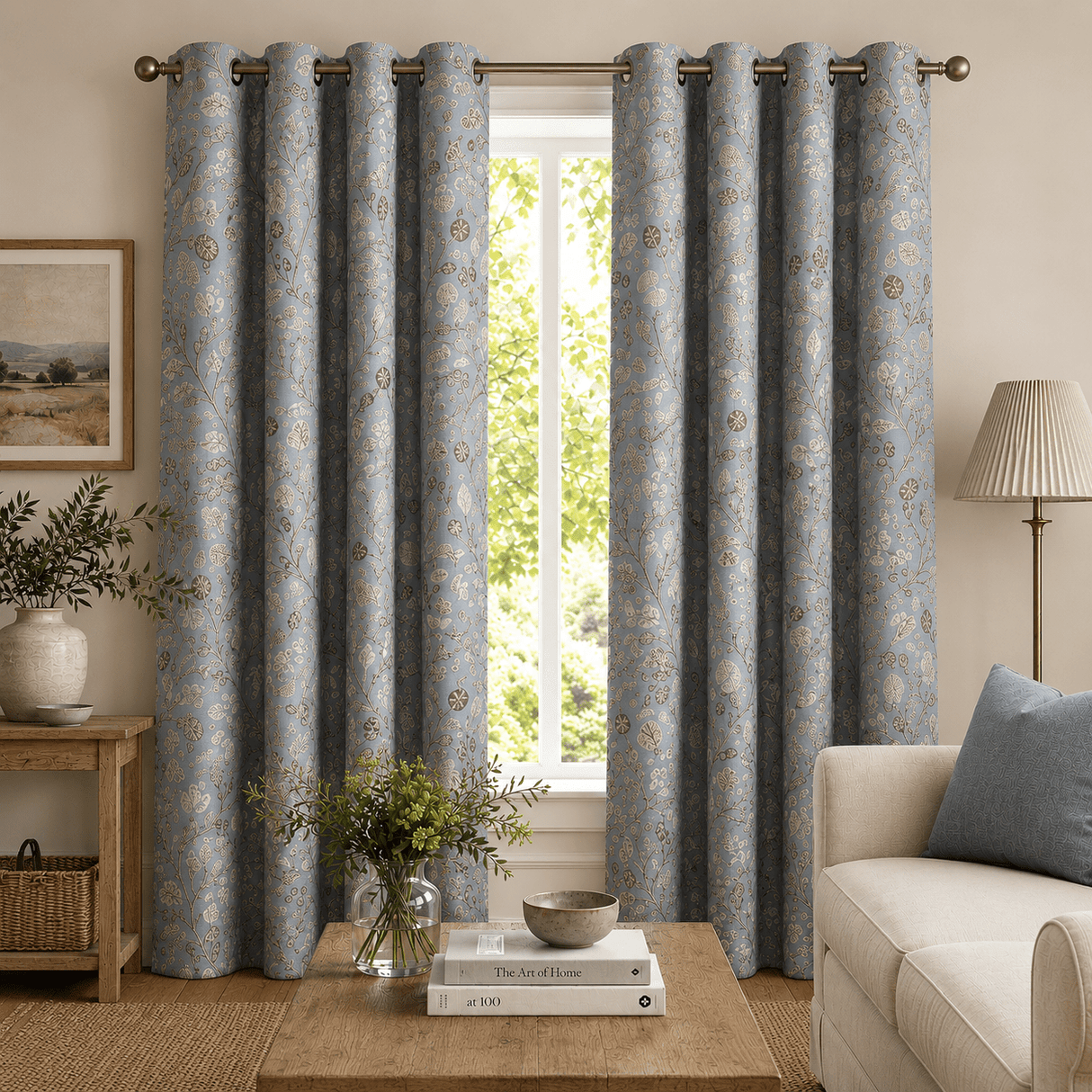 EA Design Imperial Duck Egg Eyelet Curtains - CURTAINS - READY MADE - Beattys of Loughrea