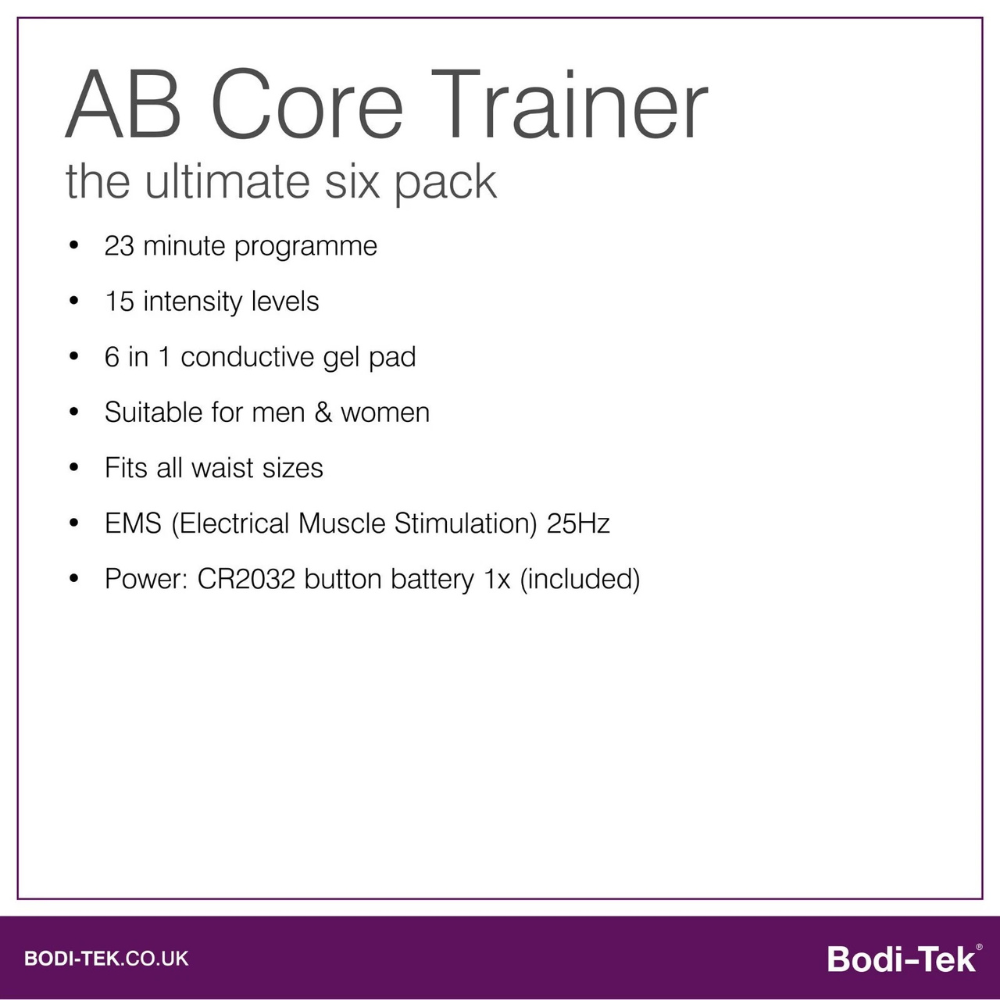 Bodi-Tek EMS Ab Core Trainer, BT-ABTR - HEAT MASSAGERS - Beattys of Loughrea