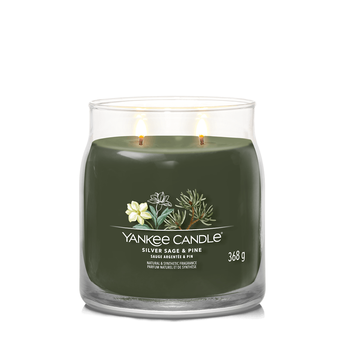 Silver Sage & Pine Signature Medium Jar Yankee Candle 368g - CANDLES - Beattys of Loughrea