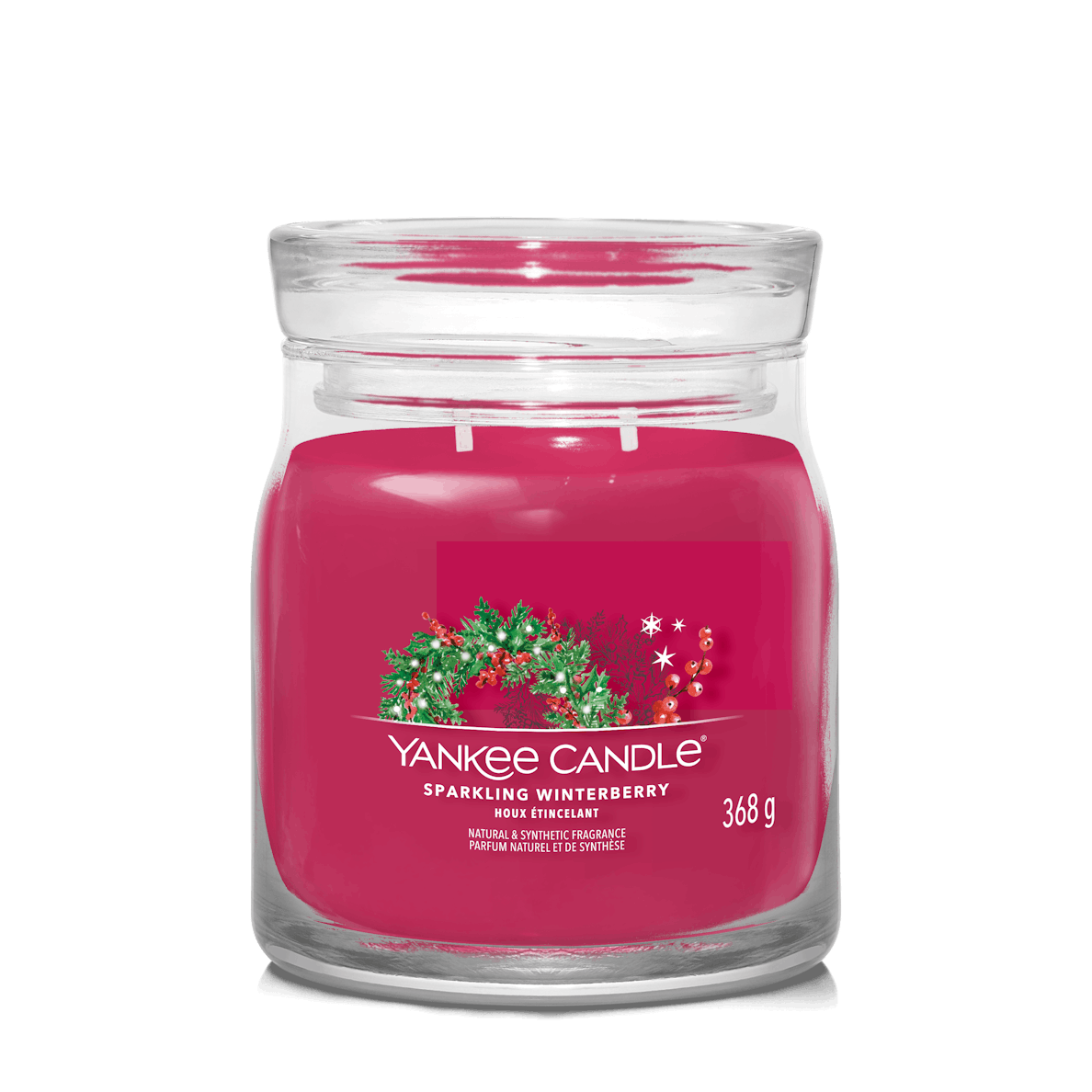 Sparkling Winterberry Signature Medium Jar Yankee Candle 368g - CANDLES - Beattys of Loughrea