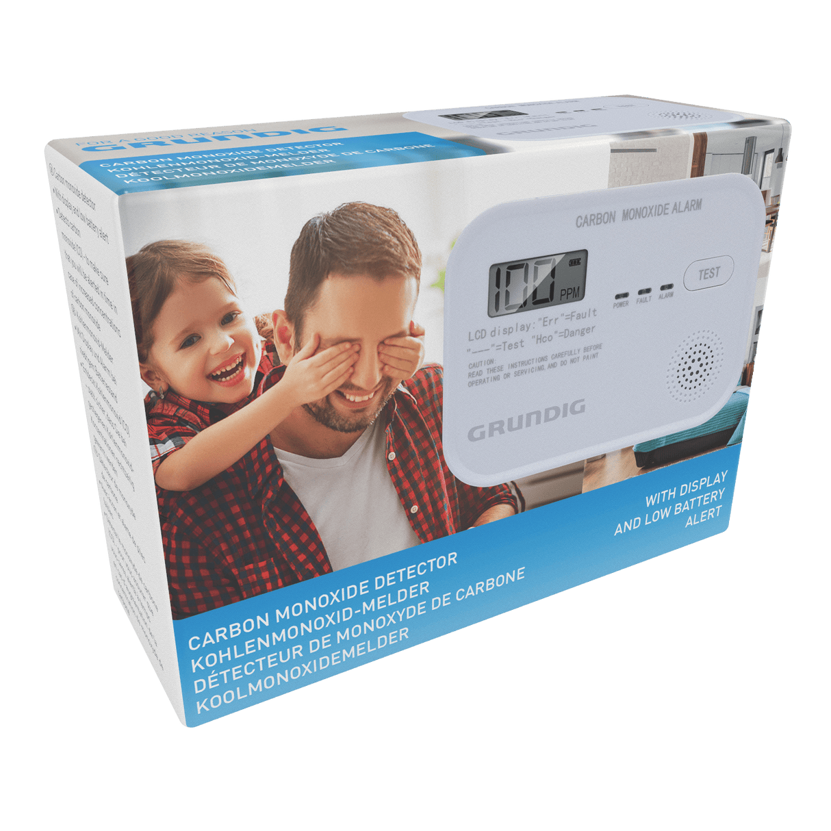 Grundig Carbon Monoxide Detector with LCD Screen – 10 Year Sensor - FIRE ALARM & PROTECTION - Beattys of Loughrea