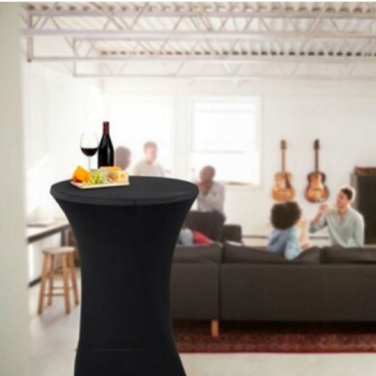 Alpina Tall Bar Table Cover -Black - Beattys of Loughrea | www.beattys.ie