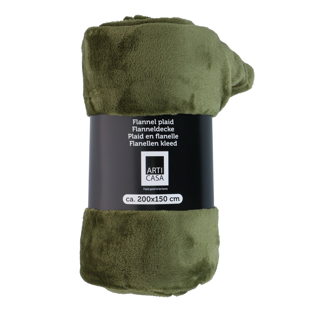 ARTICASA Fleece Throw 200 x 150cm Dark Green